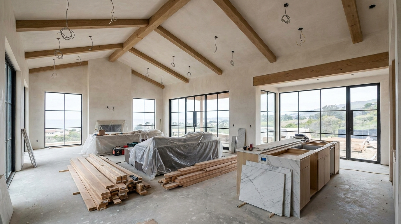 New-construction home interior under inspection in the Sea-to-Sky corridor