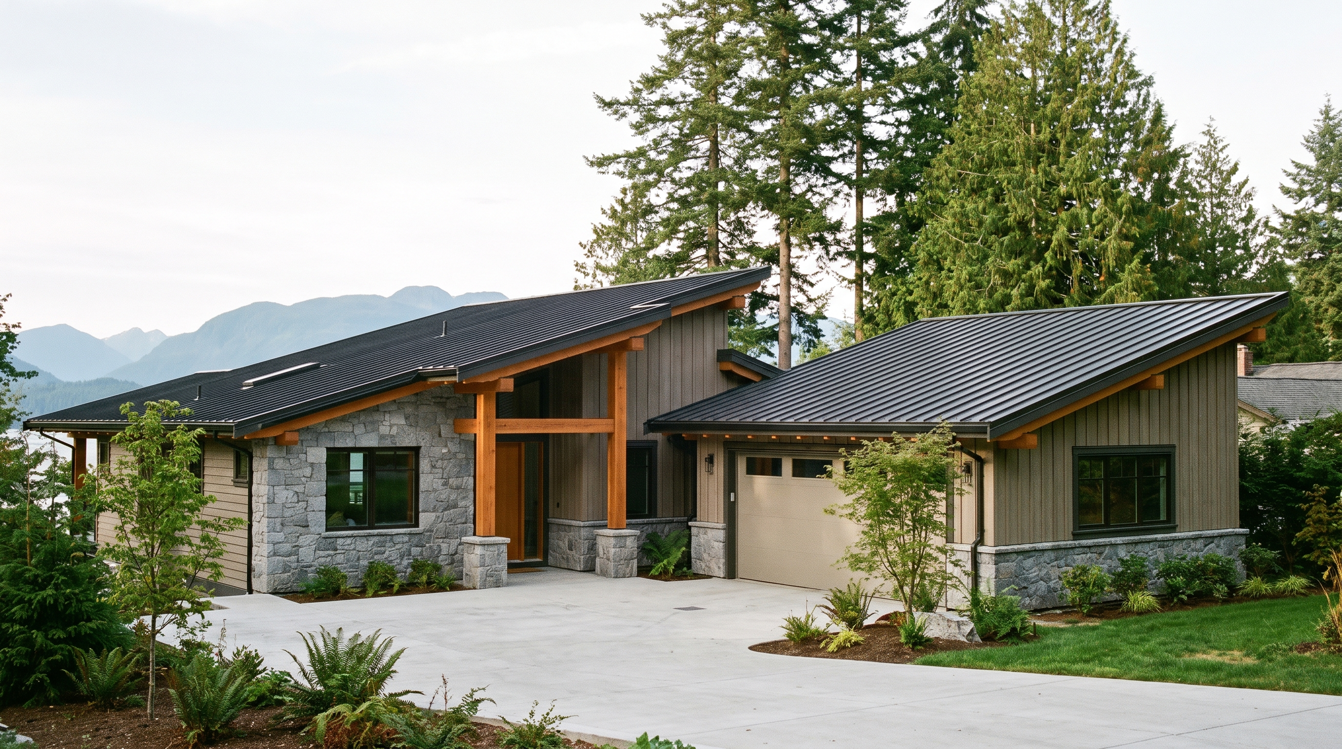 Newly completed West Coast detached home